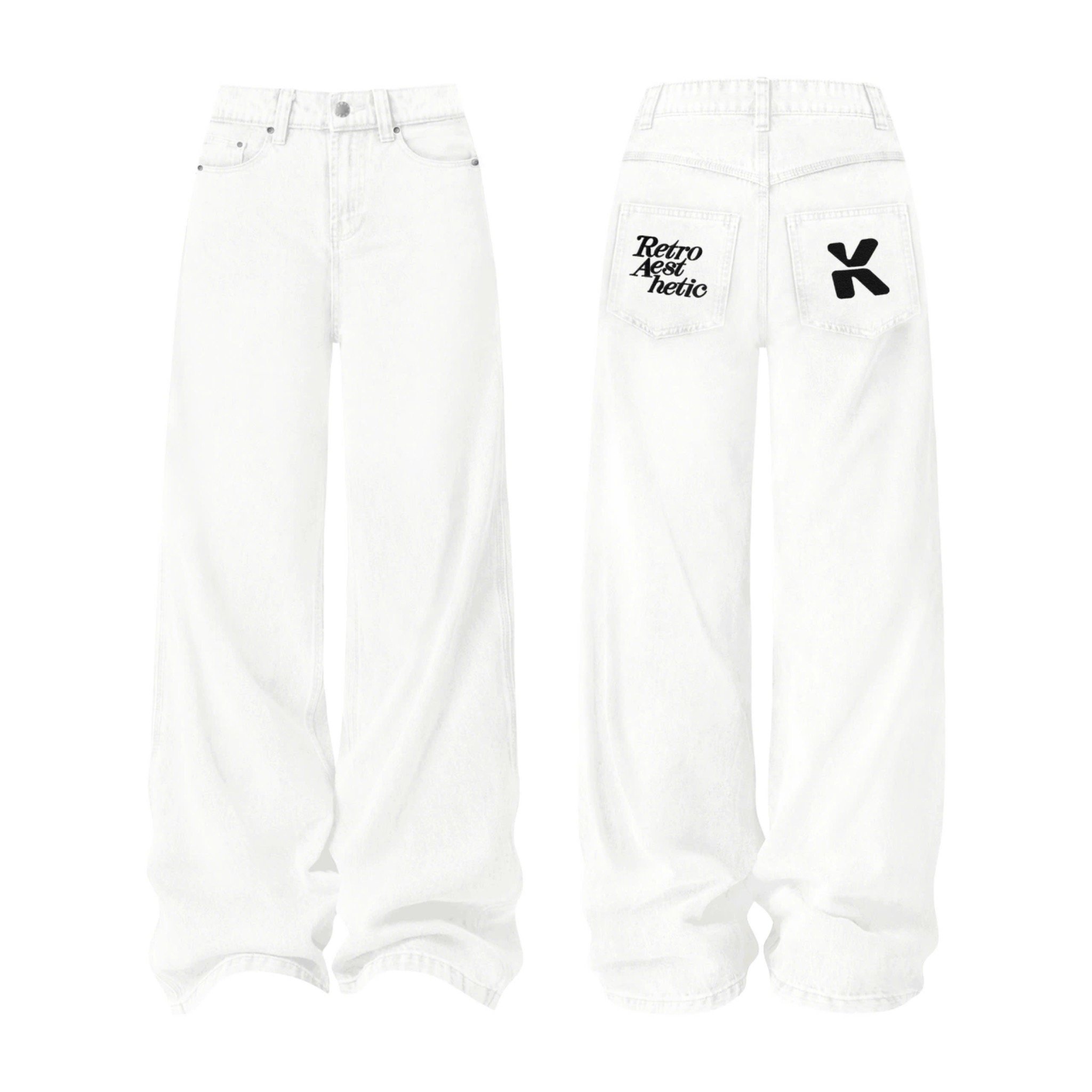  Quần jeans ống suông thêu túi RETRO AESTHETIC - KILLSYSTEM 