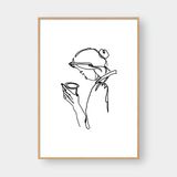  GIRL LINE ART NO.1 