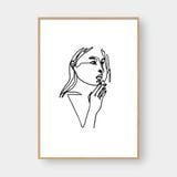  GIRL LINE ART NO.3 
