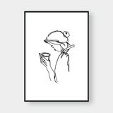  GIRL LINE ART NO.1 