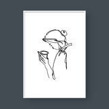  GIRL LINE ART NO.1 