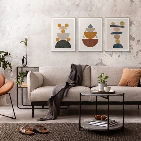  MID CENTURY GEOMETRIC SET 28 
