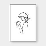  GIRL LINE ART NO.1 