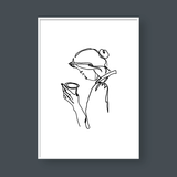  GIRL LINE ART NO.1 