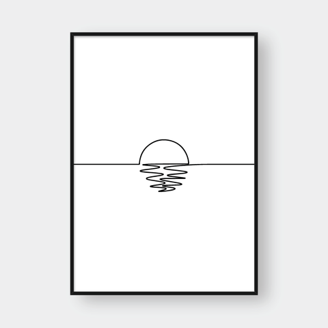  SUNSET LINE ART 