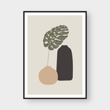  VASES AND TROPICAL LEAVES SET 01 