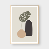  VASES AND TROPICAL LEAVES SET 01 