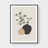  VASES AND TROPICAL LEAVES SET 01 