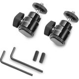  SmallRig 2059 Camera Hot Shoe Mount with 1/4"-20 Screw Ball Head (2-Pack) 