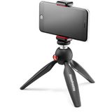  Chân máy ảnh Manfrotto Pixi Mini kèm kẹp gắn điện thoại màu đen MKPIXICLAMP-BK 