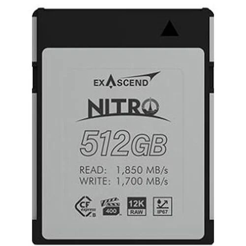Thẻ Nhớ Exascend CF Express Type B NITRO 512GB R:1850Mb/s W:1700Mb/s
