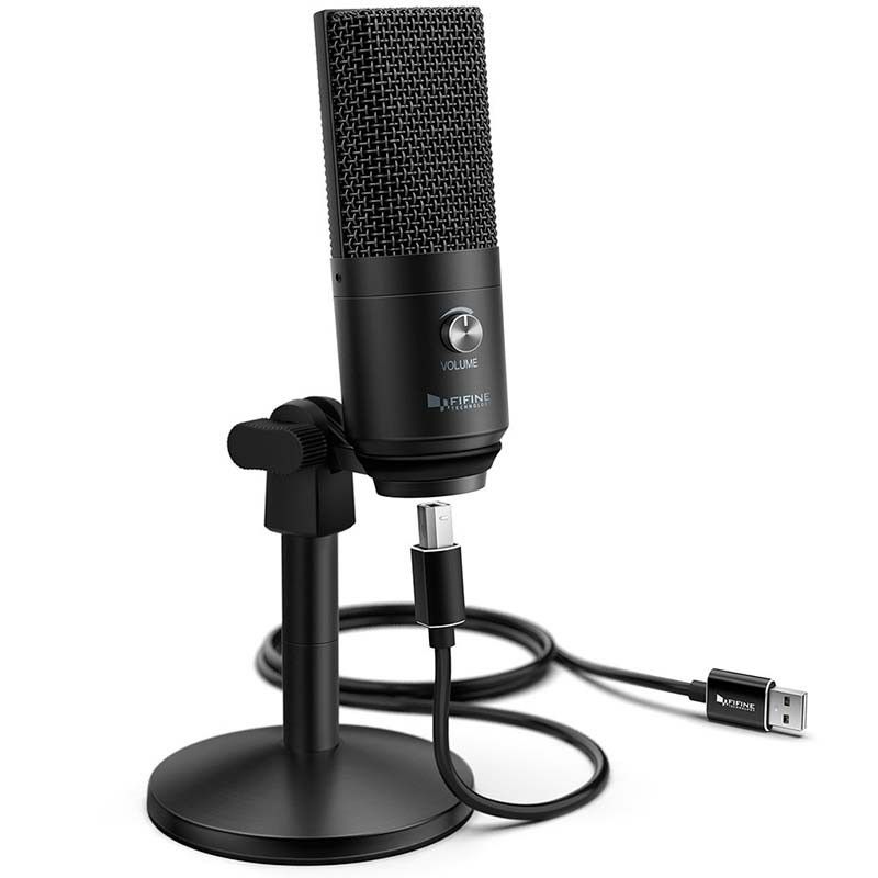  FIFINE K670B USB MIC WITH A LIVE MONITORING JACK FOR STREAMING PODCASTING ON MAC/WINDOWS 