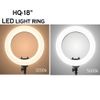 Led Soft Ring Light HQ 18N có điều khiển từ xa