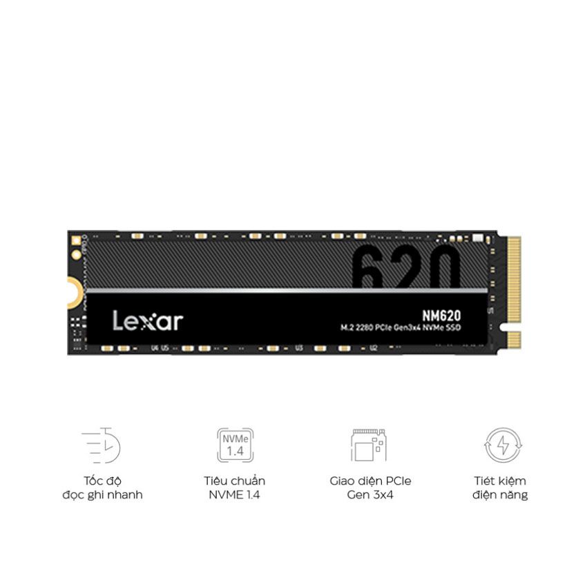  Ổ Cứng SSD Lexar NM620 256GB M.2 2280 PCIE G3x4 ( LNM620X256G - RNNNG ) 