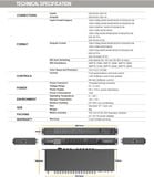  AVMATRIX MSS0811 1RU 8 CH 3G to SDI Matrix Switcher ( Bộ chuyển mạch ) 