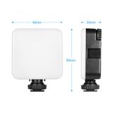  Đèn led Andoer nhỏ gọn RGB 72A 2 màu ( pin sạc ) 