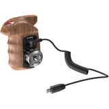  SmallRig Right Side Wooden Handle Hand Grip with Record Start/Stop Remote Trigger for Sony Mirrorless Cameras - HSR2511 