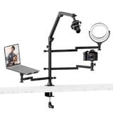  Vijim LS21 - Bộ Boom Arm cho NGƯỜI SÁNG TẠO đa chức năng đầy đủ nhất gắn toàn bộ đèn, micro, máy ảnh, Laptop 