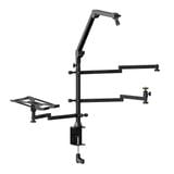  Vijim LS21 - Bộ Boom Arm cho NGƯỜI SÁNG TẠO đa chức năng đầy đủ nhất gắn toàn bộ đèn, micro, máy ảnh, Laptop 