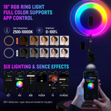 Đèn Neewer 30.4''/100cm 360 Photo Booth With RGB Led & remote 