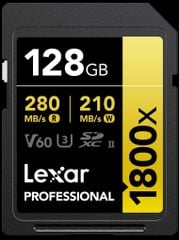 Thẻ nhớ Lexar 128GB 1800x SDXC UHS-II 280Mb / 210Mb