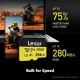  Lexar Micro SD 256Gb 280Mb/s Pro GOLD  UHS II U3 V60 