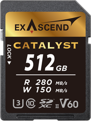 Thẻ Nhớ Exascend SDXC UHS II V60 Catalyst 512GB R:280Mb / W:150Mb