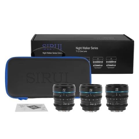  SIRUI Night Walker S35 Cine 3 Lens Set ( 24mm & 35mm & 55mm T1.2 ) 