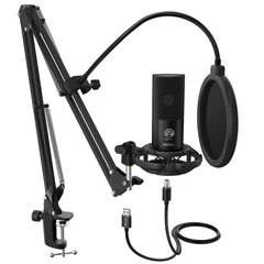 FIFINE T669 USB MICROPHONE BUNDLE WITH ARM STAND & SHOCK MOUNT FOR STREAMING, PODCASTING ON LAPTOP/PC