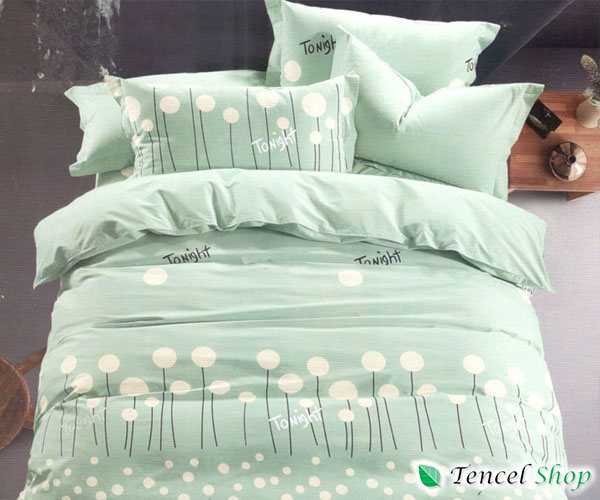 Bộ vỏ chăn ga gối cotton nhung hoa xanh - NM207