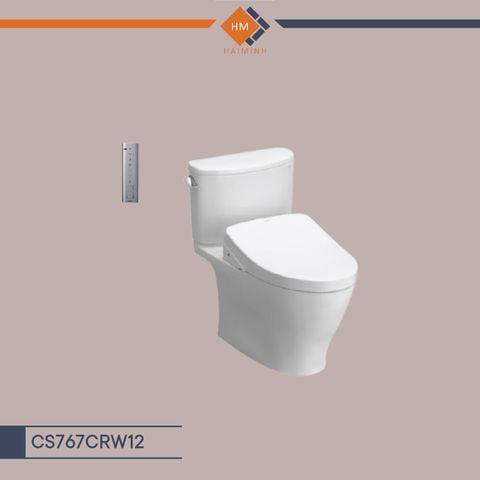 Bàn cầu hai khối kèm nắp rửa điện tử WASHLET - CS767CRW12