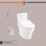 Bàn cầu hai khối kèm nắp rửa điện tử WASHLET - CS838DW11