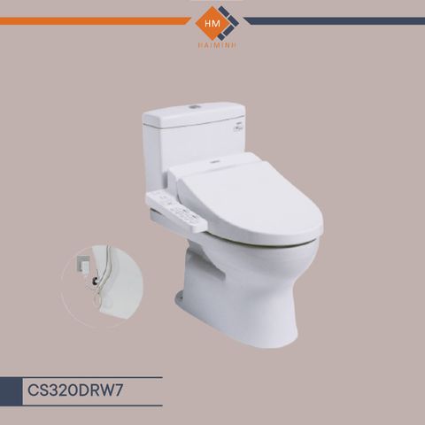 Bàn cầu hai khối kèm nắp rửa điện tử WASHLET - CS320DRW7