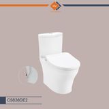 Bàn cầu hai khối, nắp đóng êm kèm vòi rửa nước lạnh  - CS838DE2