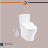 Bàn cầu hai khối, nắp đóng êm kèm vòi rửa nước lạnh - CS838DE4