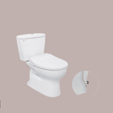 Bàn cầu hai khối, nắp đóng êm kèm vòi rửa nước lạnh - CS300DRE2