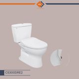 Bàn cầu hai khối, nắp đóng êm kèm vòi rửa nước lạnh - CS300DRE2