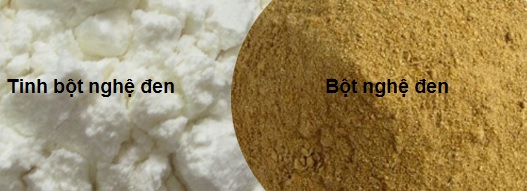 Phân biệt tinh bột nghệ đen