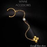  Hoa tai Titan Earcuff Chain Clover (1 chiếc) 