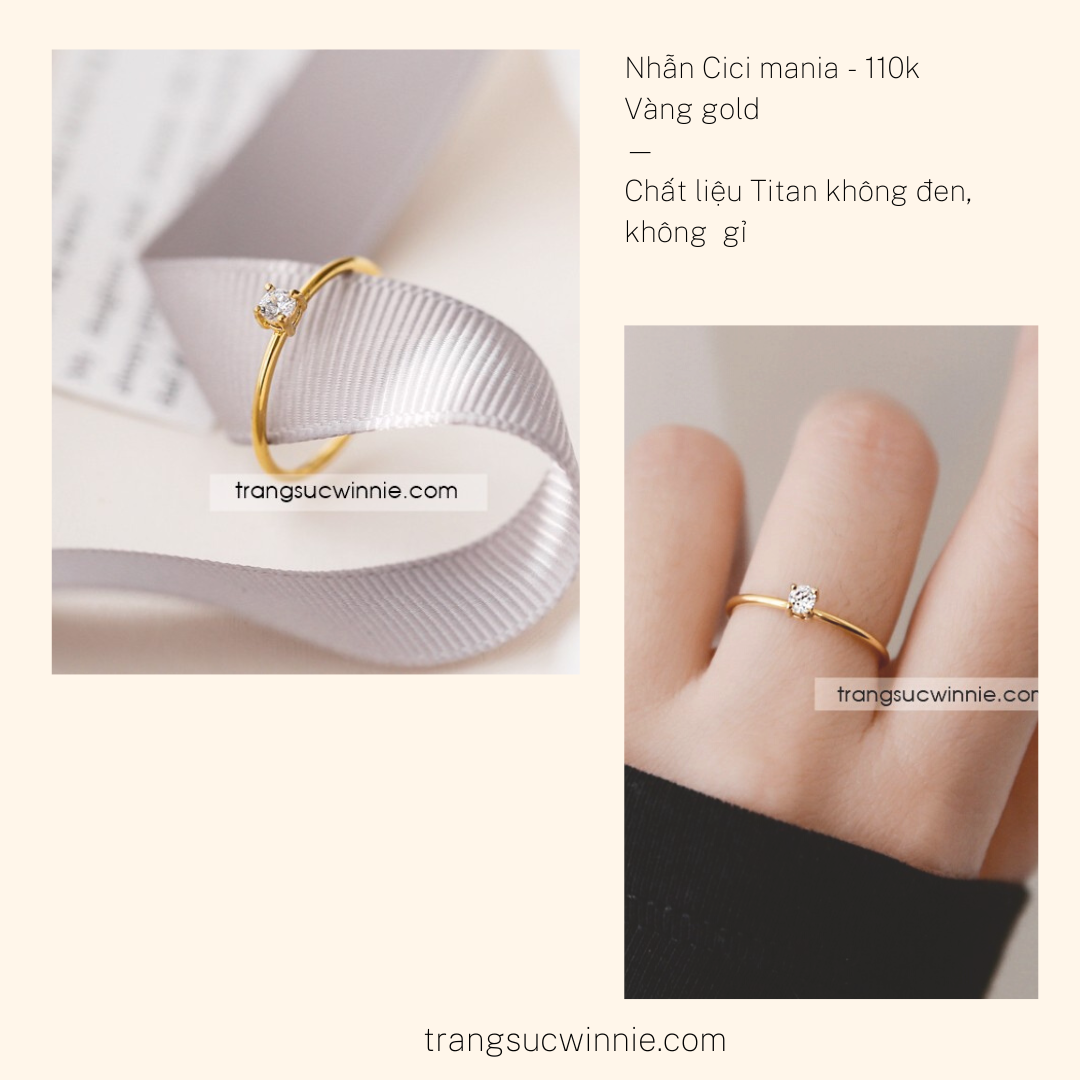  Nhẫn titan Cici Mania 