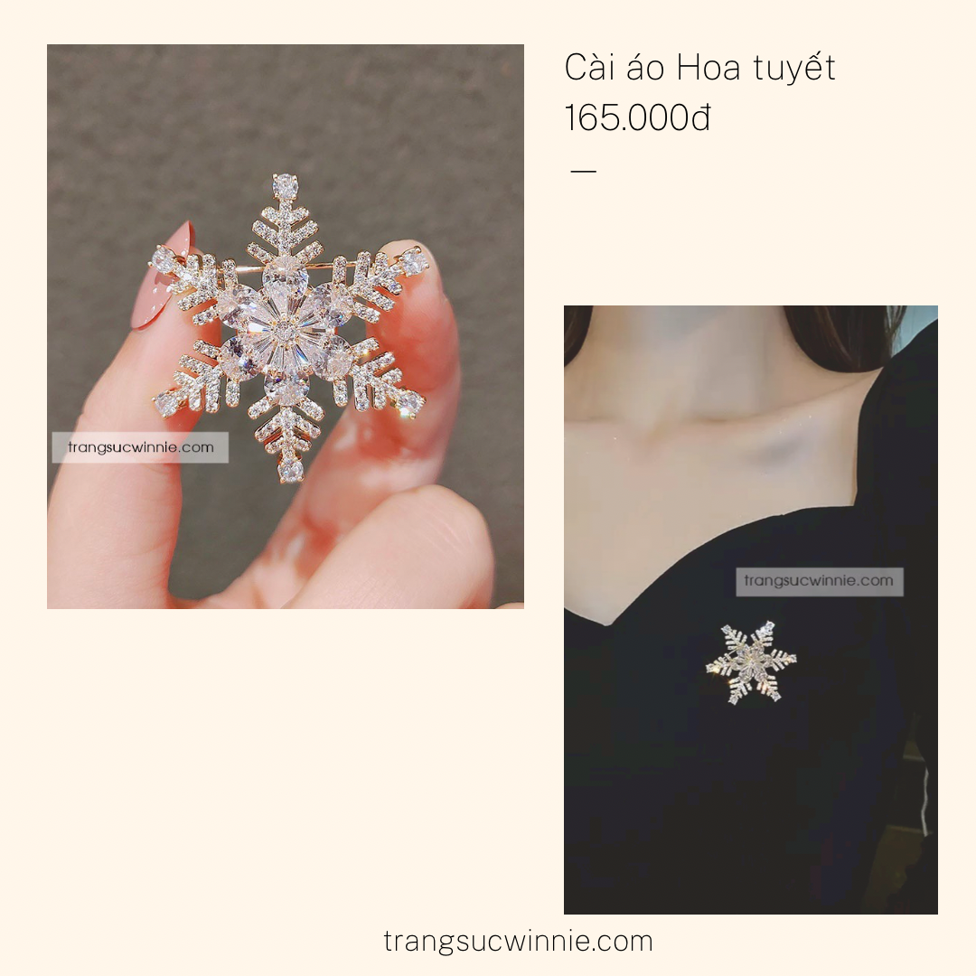  Cài áo Hoa tuyết 
