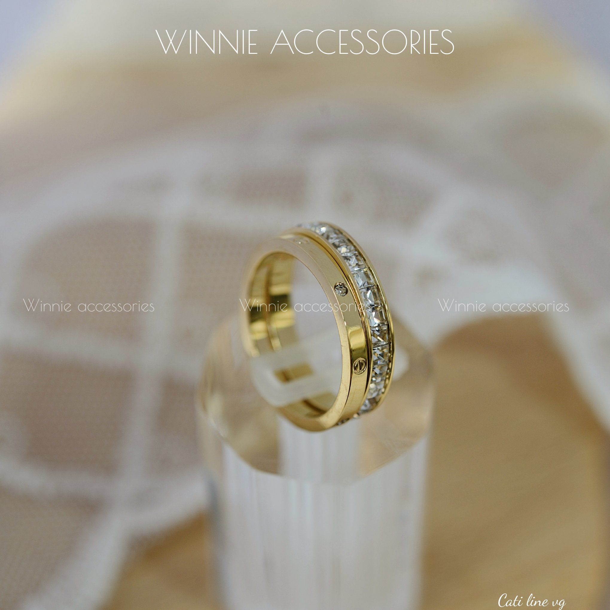  Nhẫn titan Cartier line VG 