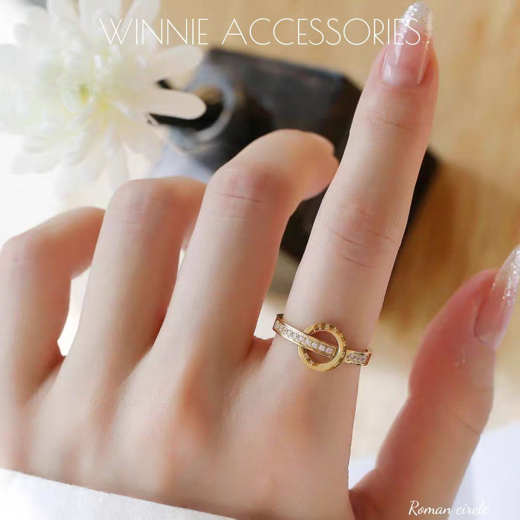  Nhẫn titan Roman circle 