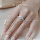  Nhẫn Bạc S925 Halo Queenie 