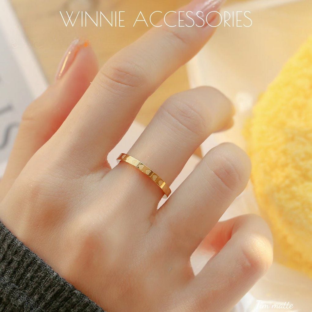  Nhẫn titan Tim matte 