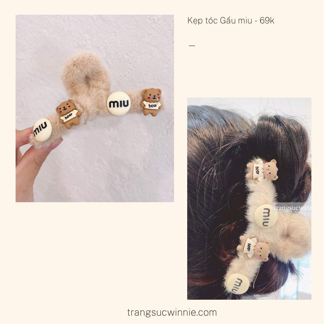  Kẹp tóc Gấu miu 