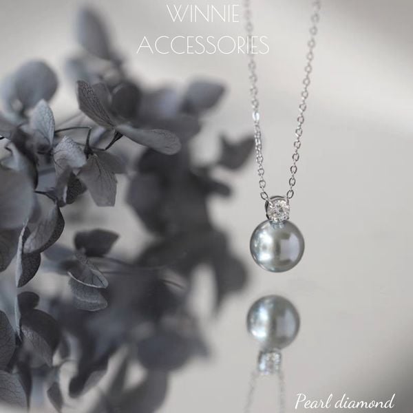  Dây chuyền Titan Diamond pearl 