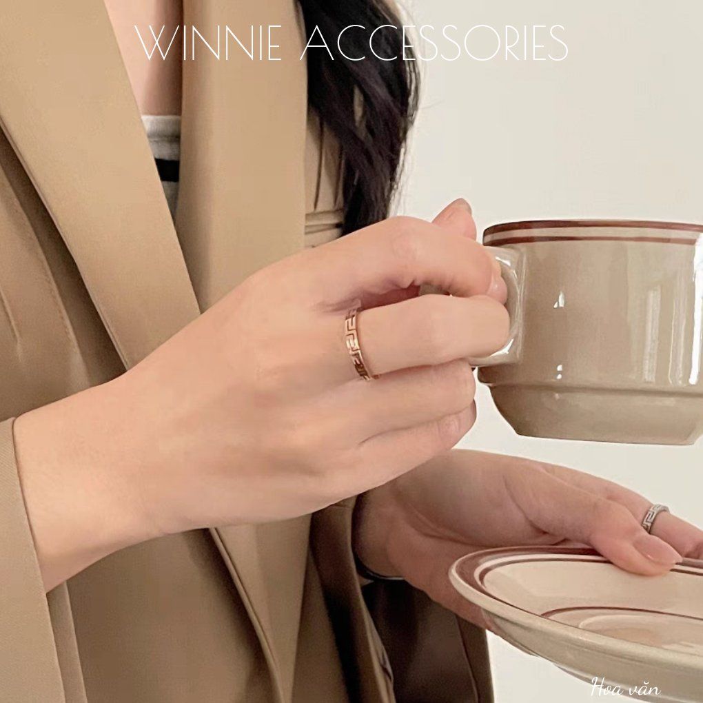  Nhẫn titan hoa văn VH 