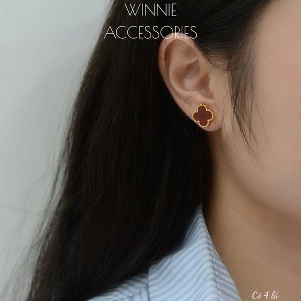  Hoa tai Titan Cỏ 4 lá 13mm VG 