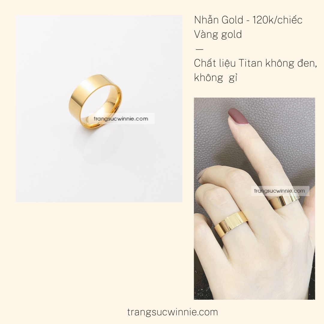  Nhẫn titan Gold 